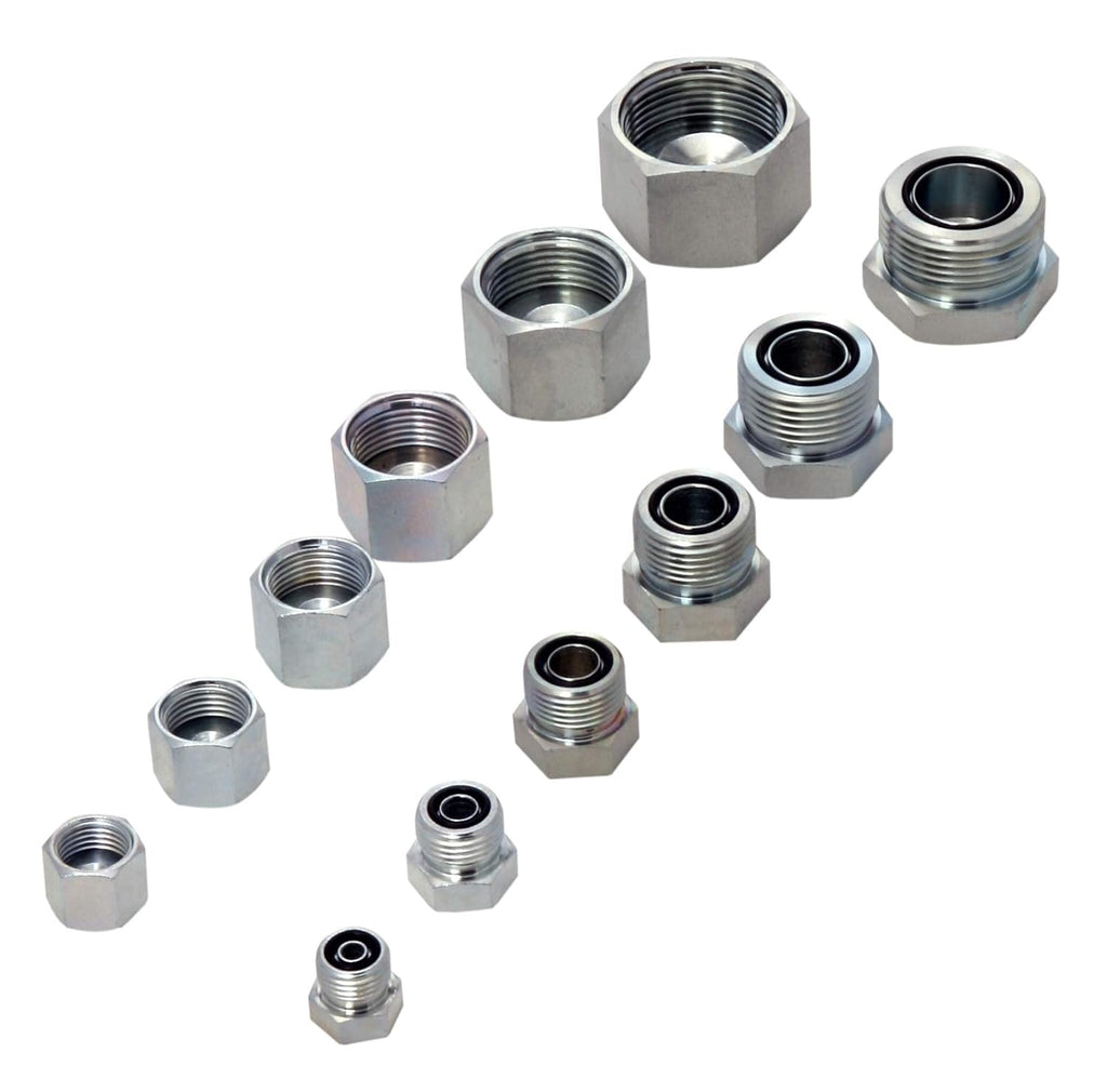 64 Pcs Galvanized Steel ORFS Cap & Plug Assortment Kit M718584