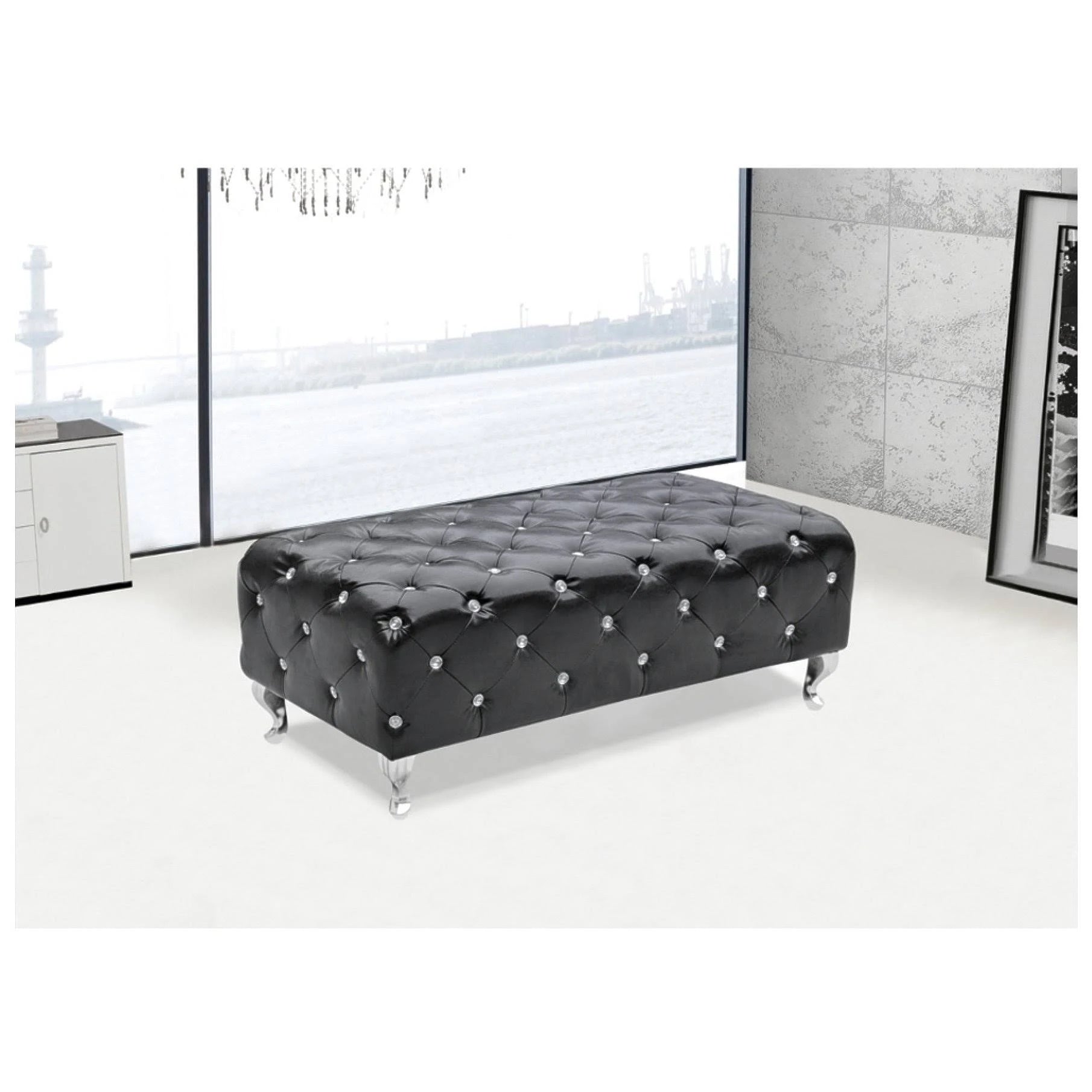 Tufted Bench - Black W370802