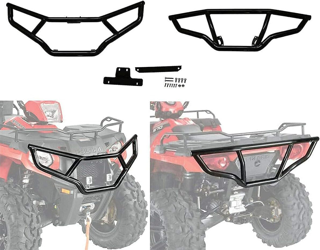 Black Brush Guard Bumper Set 2pcs Q152