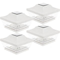 5x5 Solar Post Cap LED Light with 6 inch Post Adapter (4 Pack) X3168