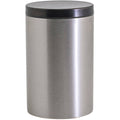 10 oz. Round Brushed Stainless Steel Jar with Matte Black Lid N886
