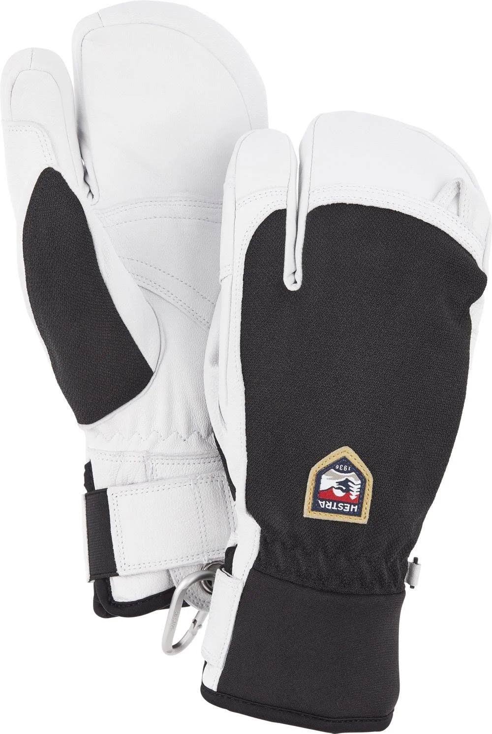 Army Leather Patrol 3 Finger Glove Black 10 O627