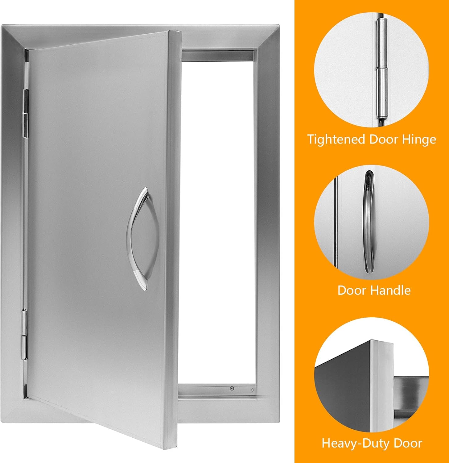14W x 20H Inch Stainless Steel Outdoor BBQ Access Door R98432