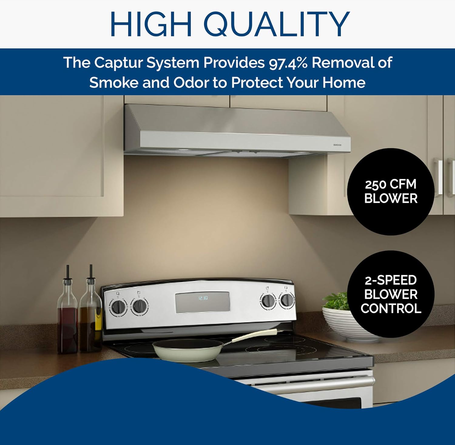 Stainless Steel 30-inch Under Cabinet Range Hood with Light O587933