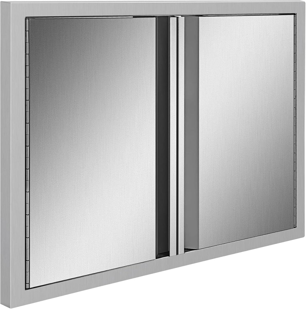 Stainless Steel Double BBQ Access Door with Recessed Handle F510