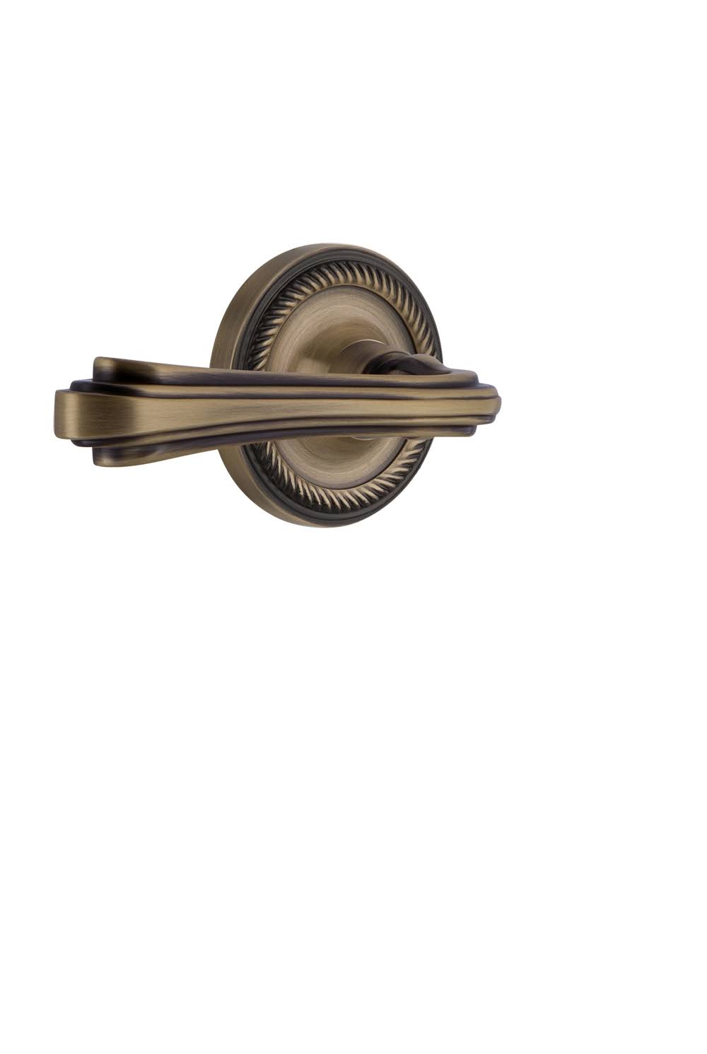 Antique Brass Door Lever Set Q617