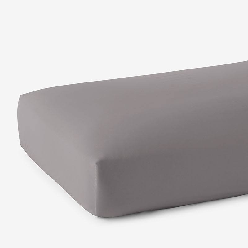 Full Supima Cotton Sateen Fitted Sheet in Silver Gray N413243