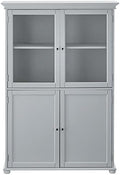 36 W Four Door Tall Cabinet Dove Grey Q59849