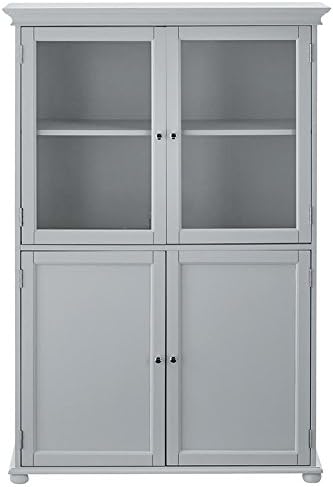 36 W Four Door Tall Cabinet Dove Grey Q59849