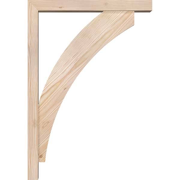 Thorton Block Smooth Bracket with Offset Brace, Douglas Fir V12459
