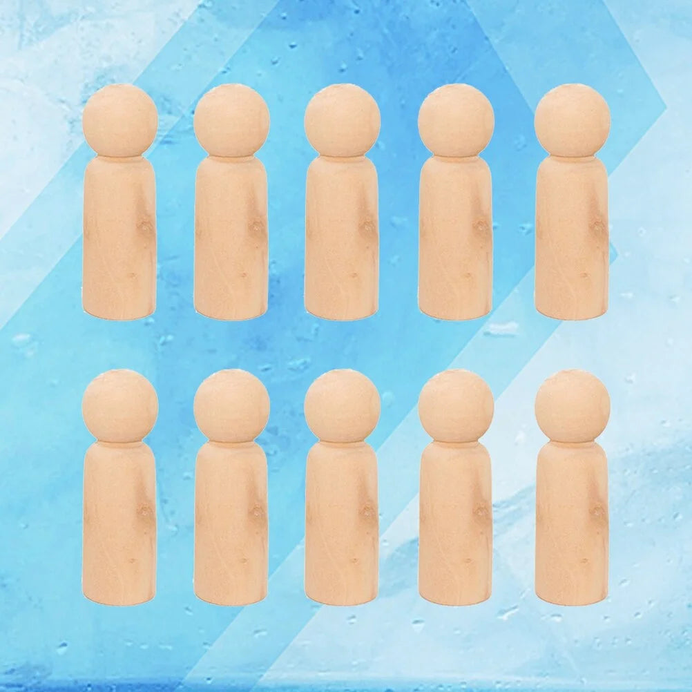 90 Pcs Unfinished Wooden Dolls DIY Y19263