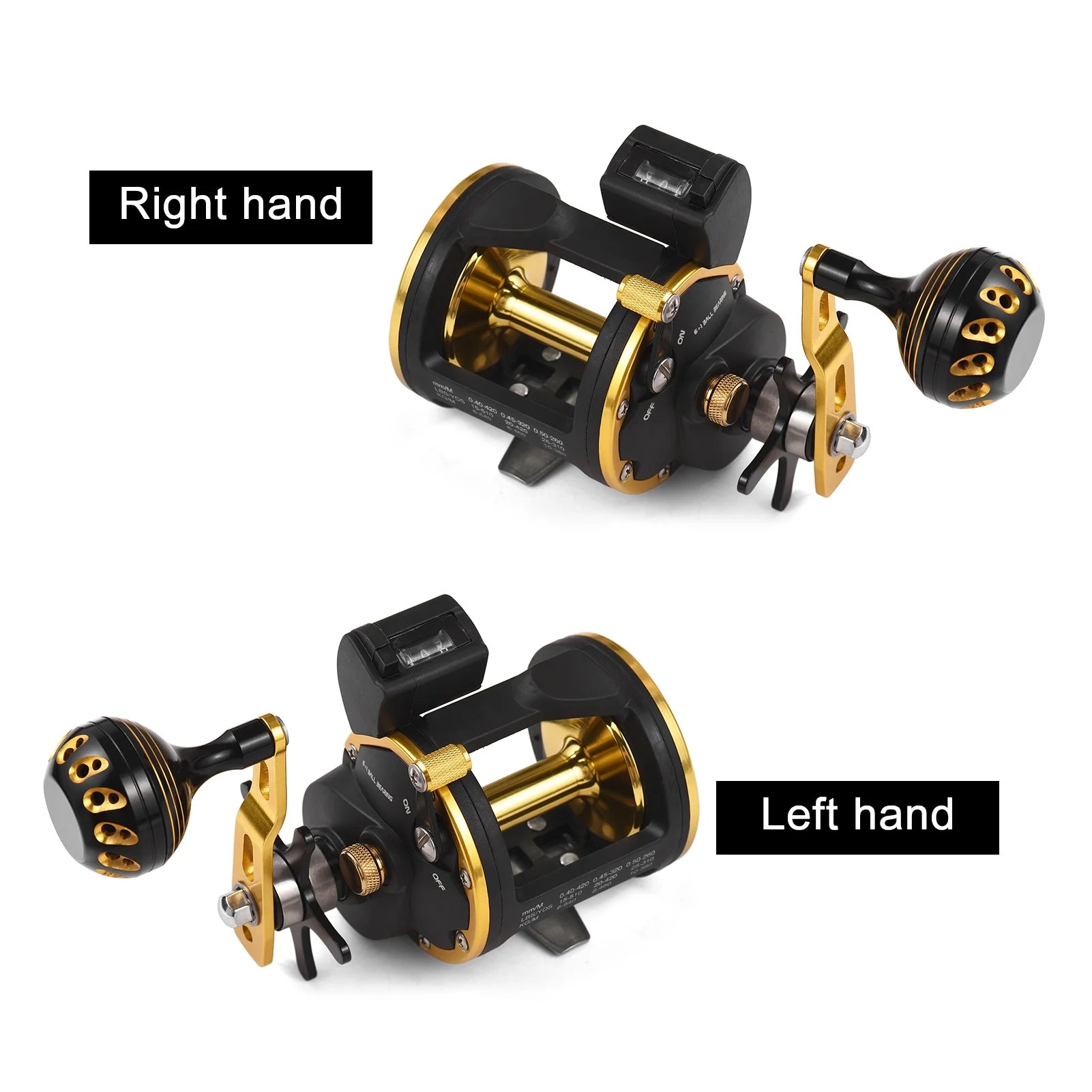 Fishing Reel with Digital Display Line Counter 6+1 BB Ice Fishing Gear 4.1:1 Ratio L837257