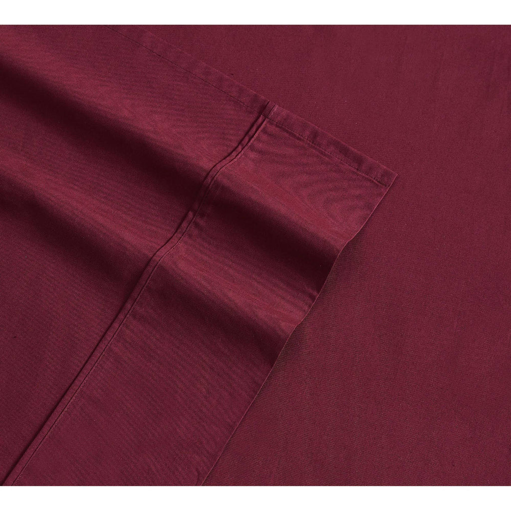 Burgundy Queen Cotton Sheet Set T45857