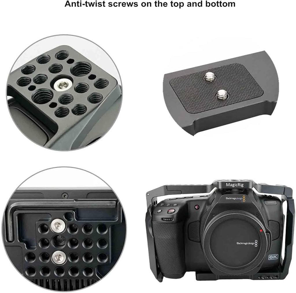 Camera Cage Compatible with BMPCC 6K Pro with Top Handle I778