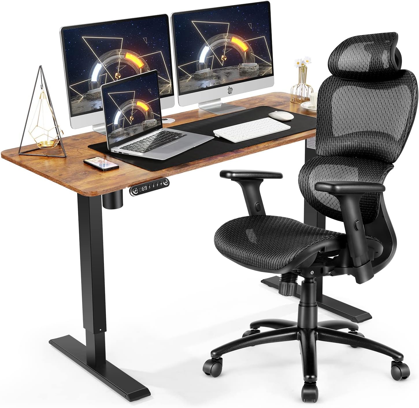Electric Standing Desk with Oversized Mouse Pad D5502