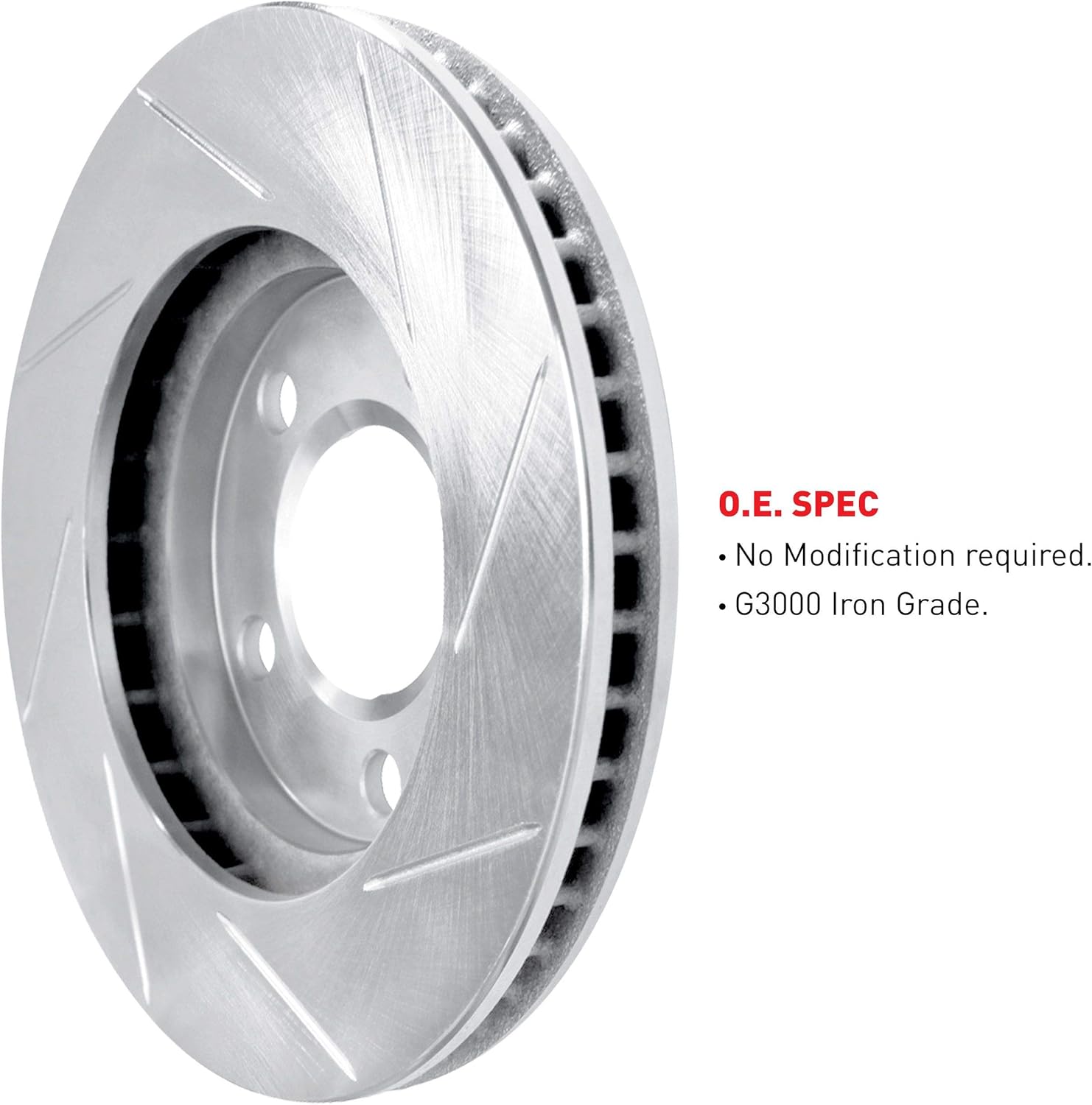 Slotted Brake Rotors Kit & Semi-Met Brake Pads E667845