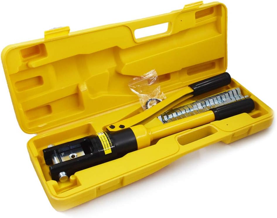 16 Ton Hydraulic Wire Crimper Battery Cable Lug Terminal Crimping Tool w/ 11 Dies Pack of 2 T50282