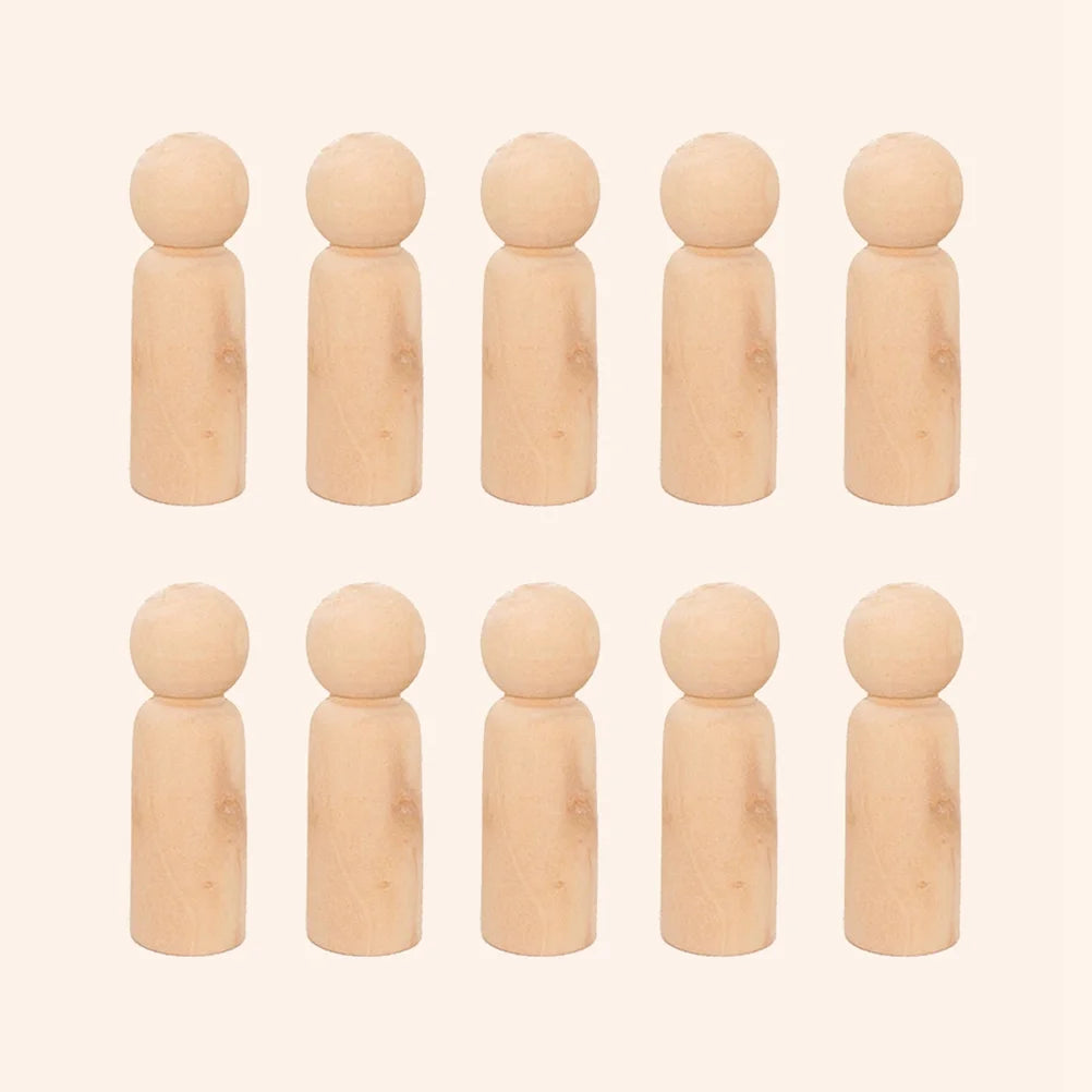90 Pcs Unfinished Wooden Dolls DIY Y19263