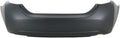 Rear Plastic Bumper Cover Fascia for 2014-2019 Toyota Corolla Sedan, Primed S7750