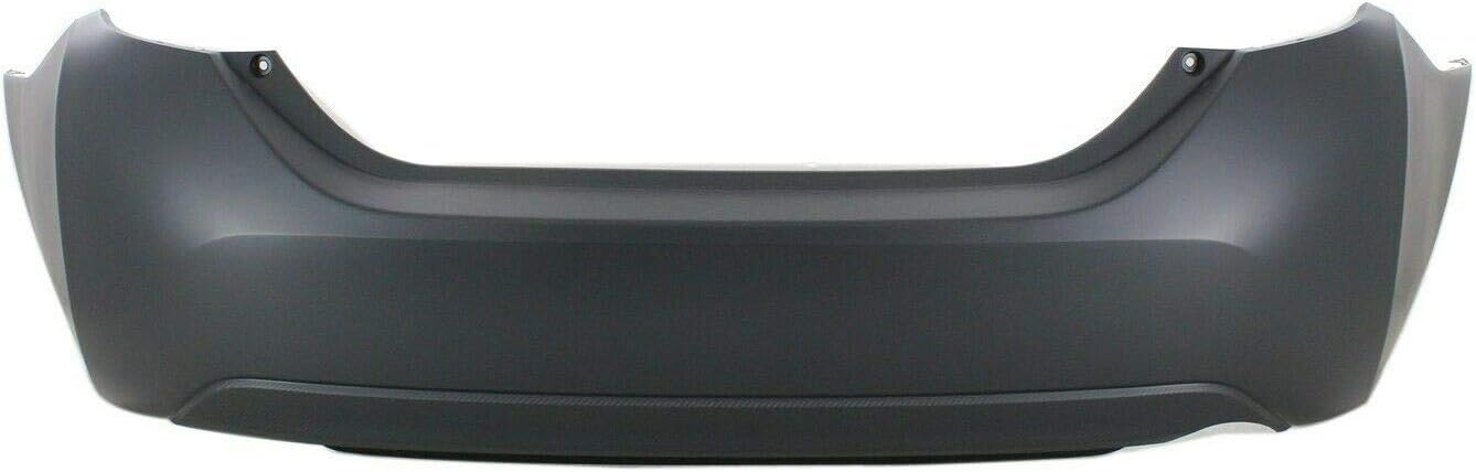 Rear Plastic Bumper Cover Fascia for 2014-2019 Toyota Corolla Sedan, Primed S7750