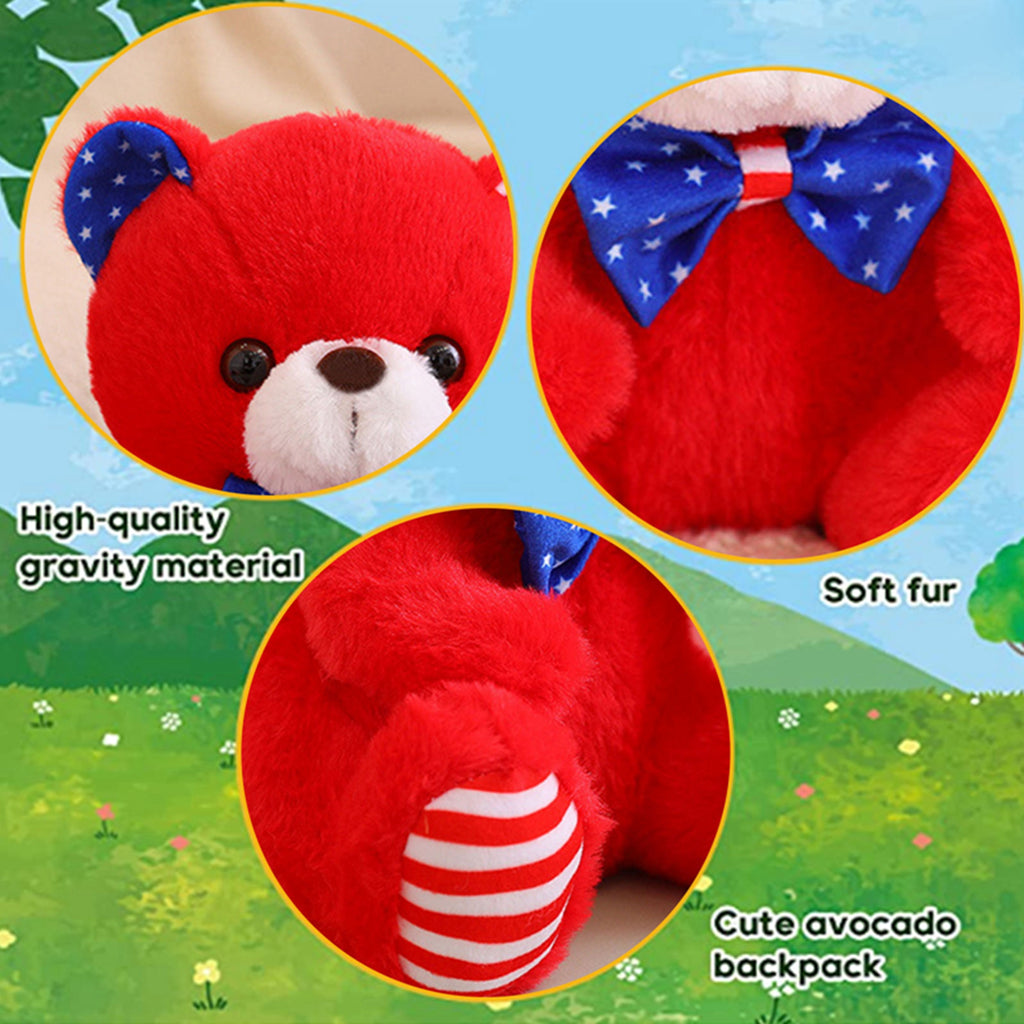 Patriotic Teddy Bear Plush Doll Stuffed Animal Q3705