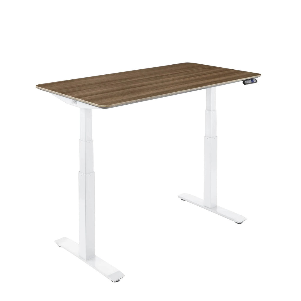 Electric Height Adjustable Standing Desk, Ashwood/White P802