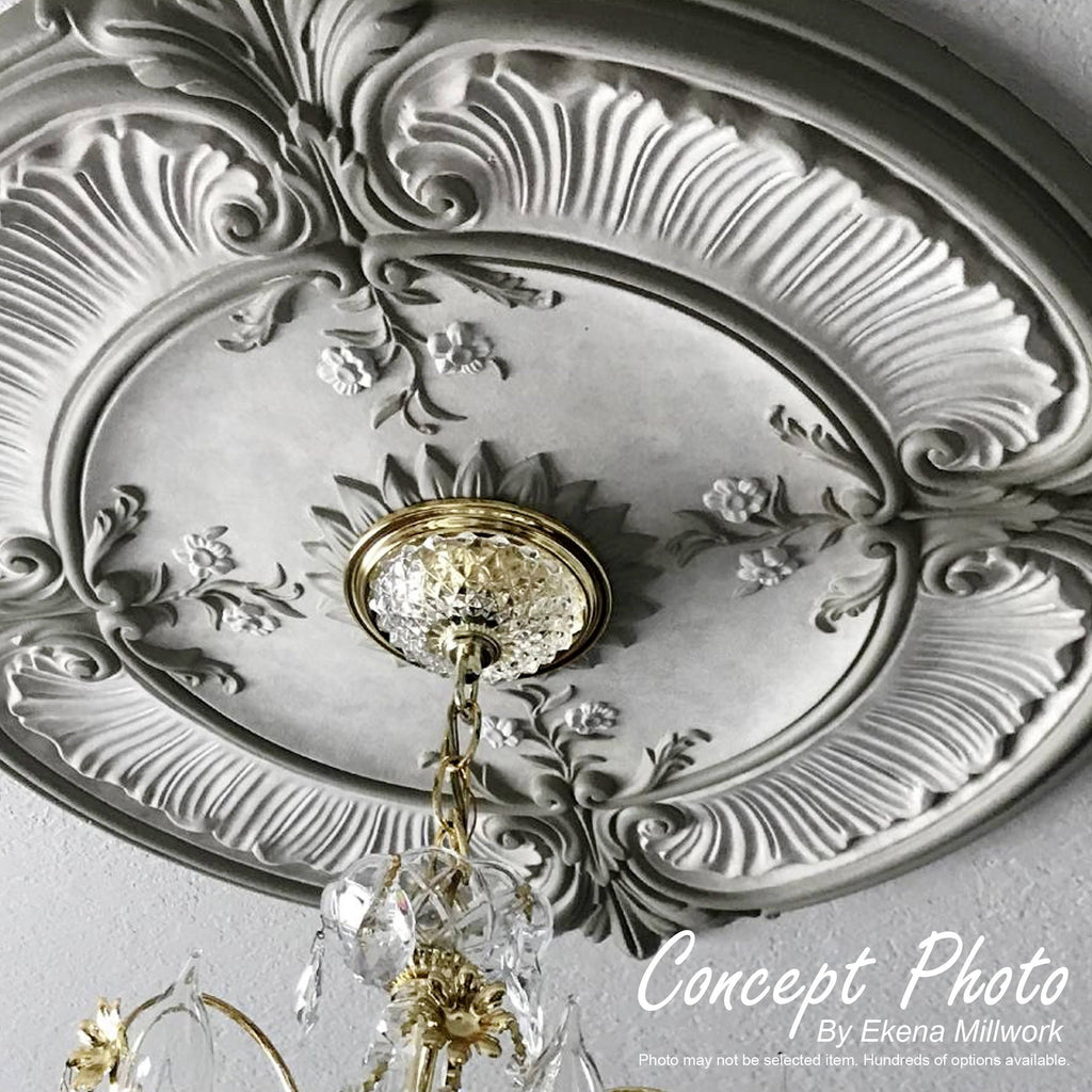 18x22OD x 1 3/4x22P Hand-Painted Ceiling Medallion Y335530