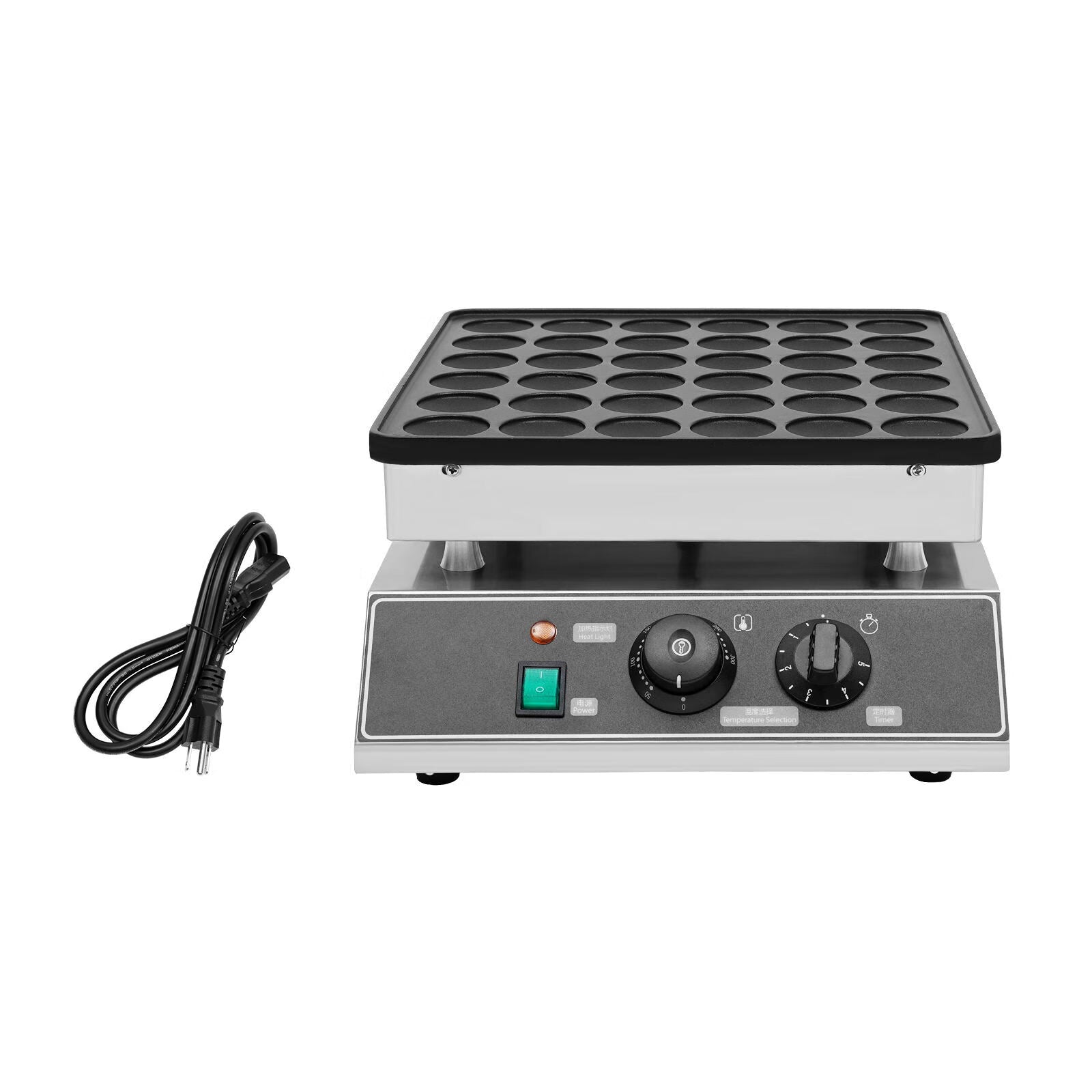 36Pcs Mini Dutch Pancake Baker Maker Electric Nonstick Waffle Maker 1000W V716