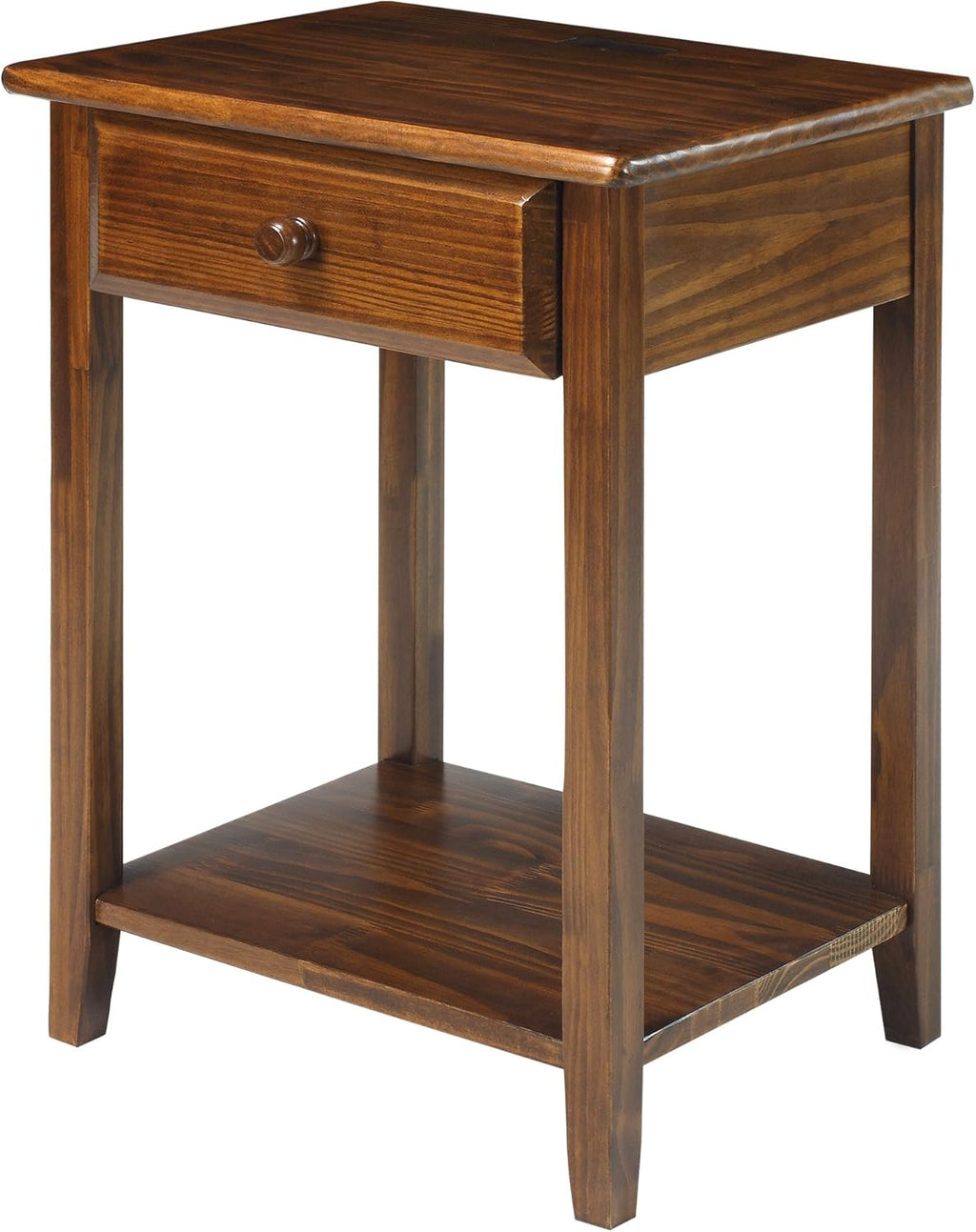 Warm Brown Nightstand with USB Ports K906