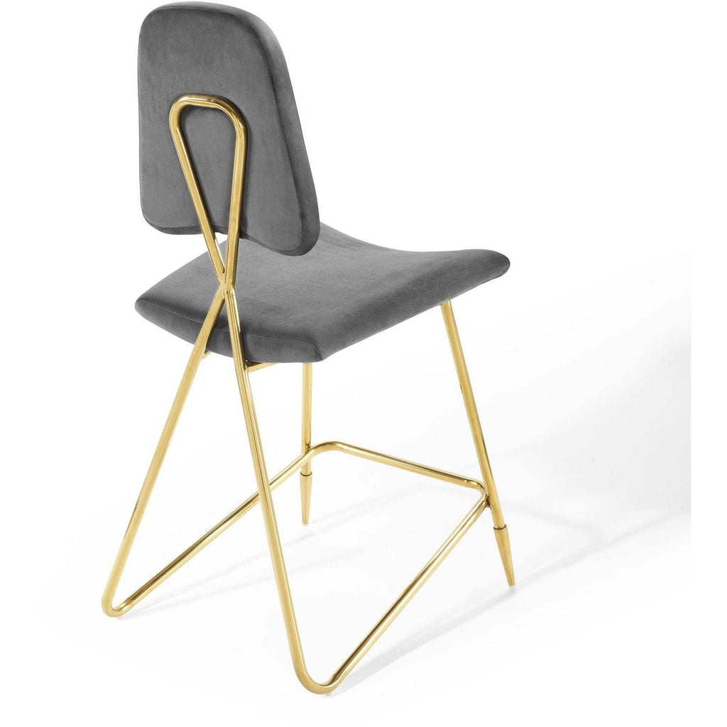 Navy Velvet Counter Stool W113