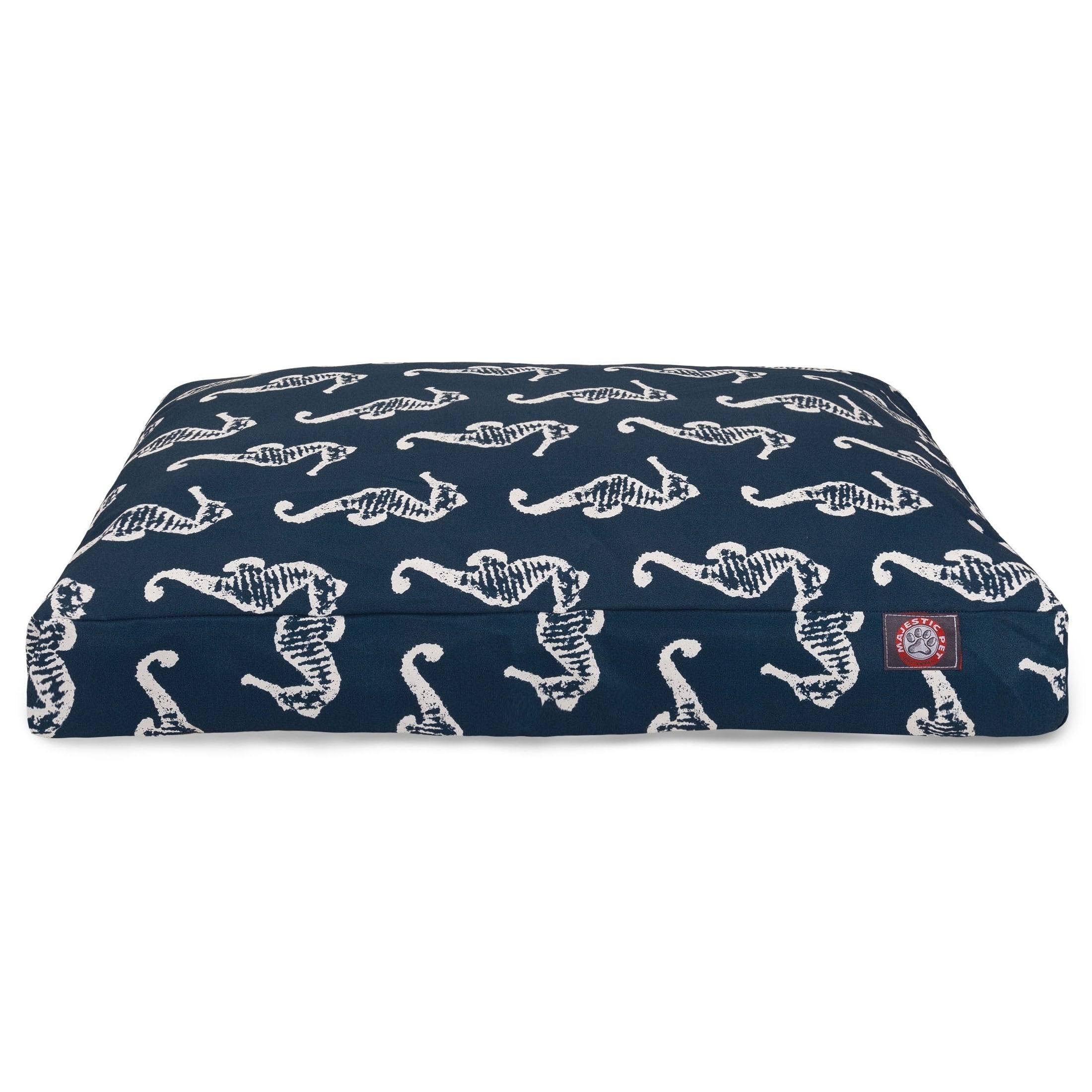 Navy Blue Large Rectangle Dog Bed R6960