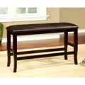 Espresso Leatherette Counter Height Bench M118
