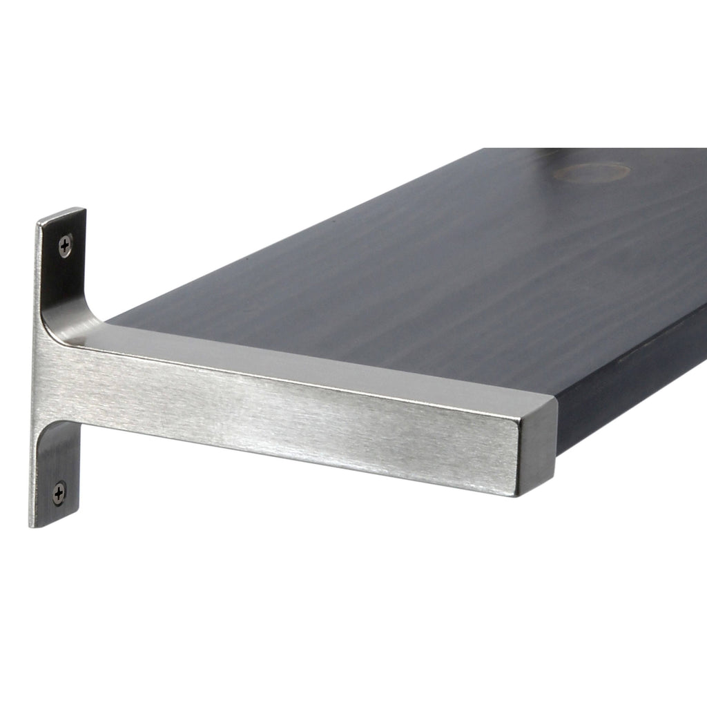 3-Piece Wood Wall Shelf Set Weathered Gray S29835