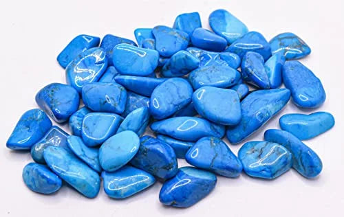1 lb Blue Howlite Tumbled Stone Crystal P782619