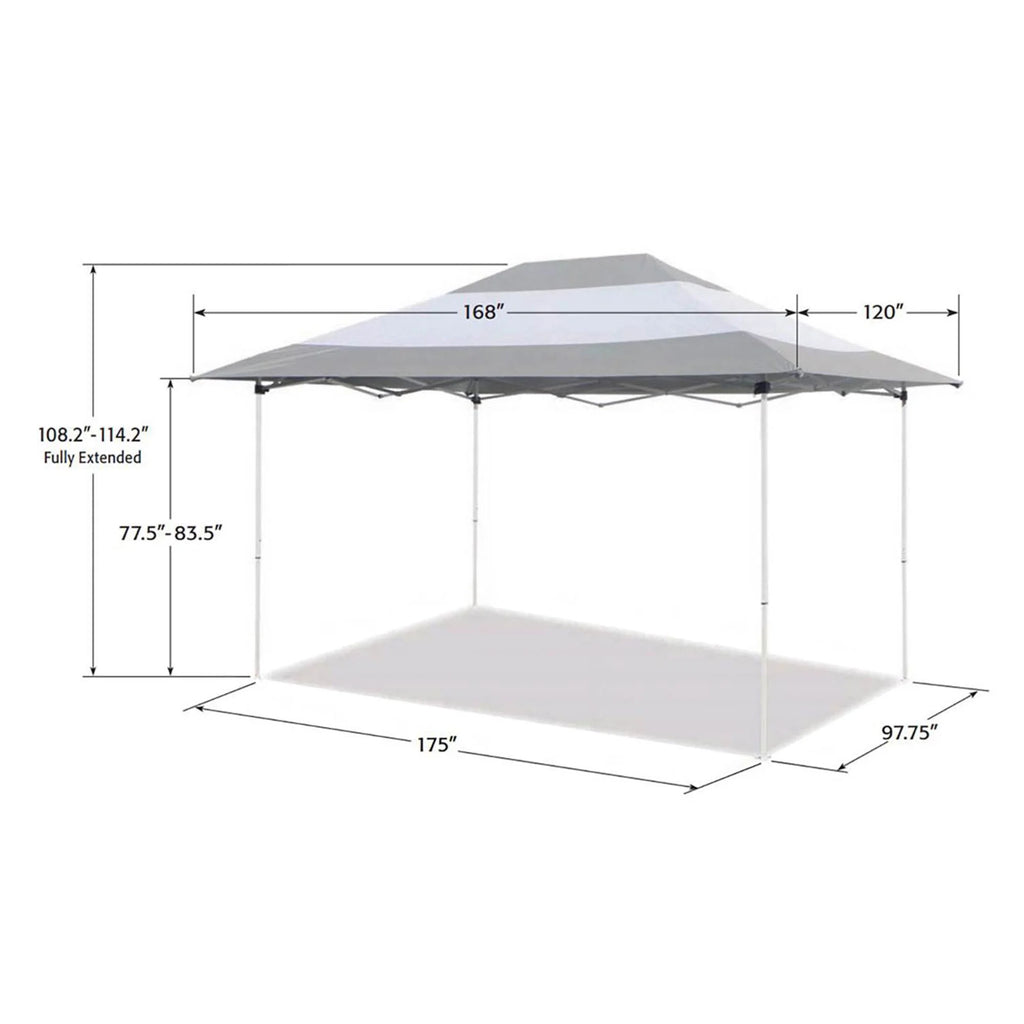 14x10Ft Instant Shade Canopy with Leg Weight Plates, Set of 4 G146