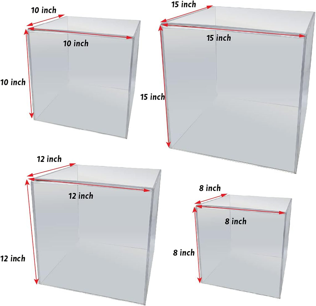 Clear Acrylic Display Cube Pack of 2 10 Inches U646971