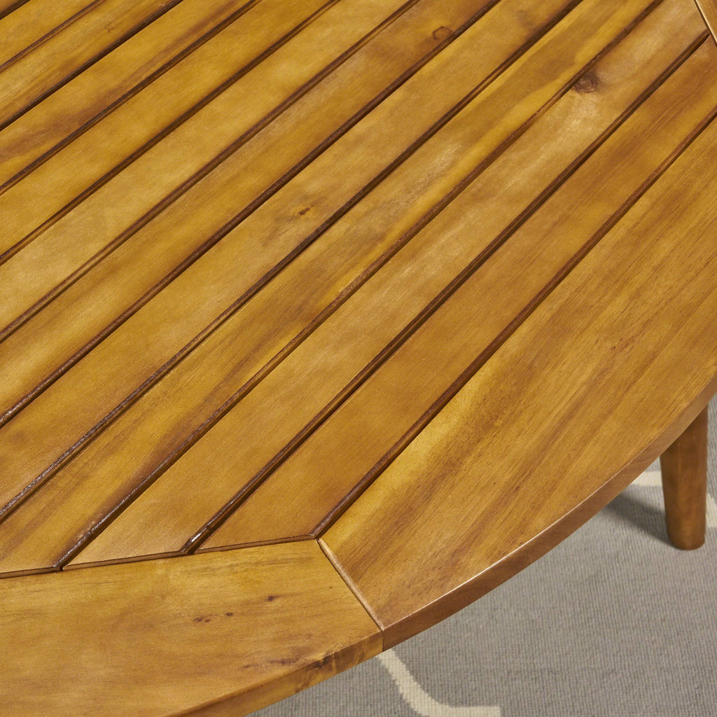 Gray Acacia Wood Round Dining Table X607