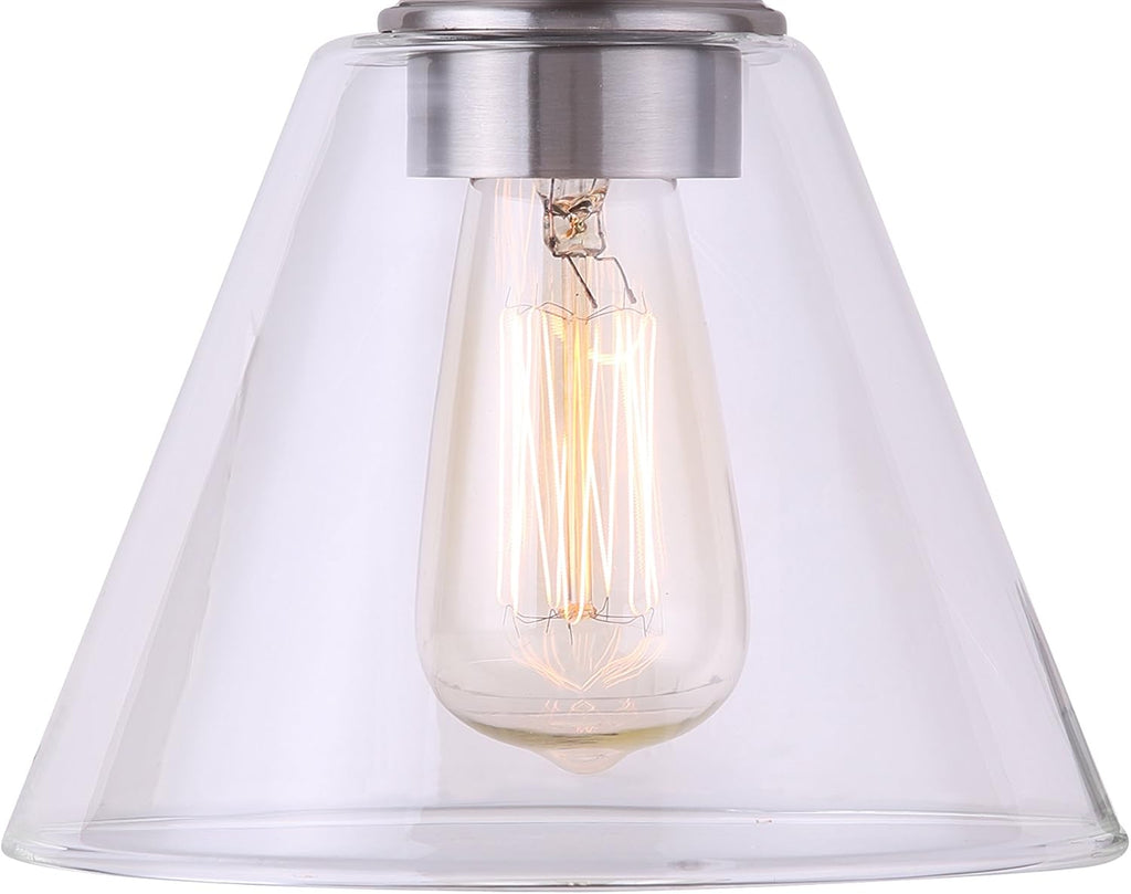 Brushed Nickel 4 Vanity Light with Clear Glass W82253