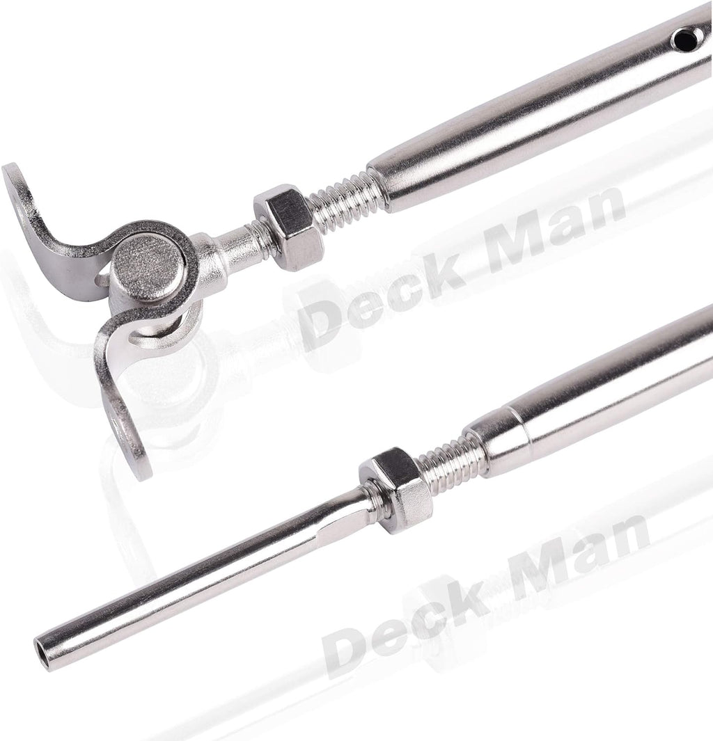 T316-Stainless Steel Adjustable Angle 1/8 Cable Railing Kit/Hardware for Wood Post (30 Pack) W71716