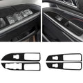 Carbon Fiber Window Switch Control Panel Cover Trim Sticker Interior Accessories for Ford Explorer 2014-2019 (Black) Pack of 2 T1889