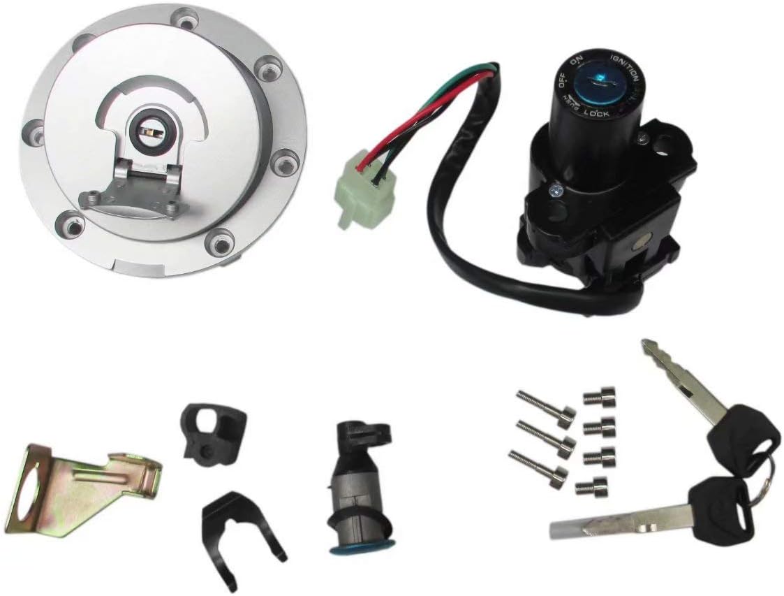 Ignition Switch Fuel Gas Cap Seat Lock Key Set for Honda NT650 Pack of 2 I116