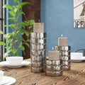 3 Piece Metal Candlestick Set V31968