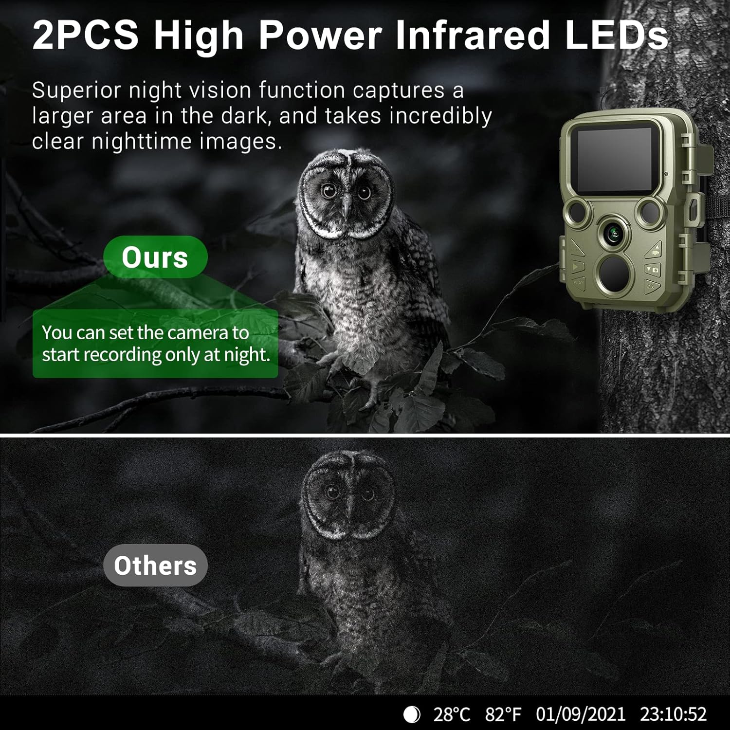 Mini Trail Camera 12MP 1080P with 65ft Night Vision IP66 Waterproof K9880