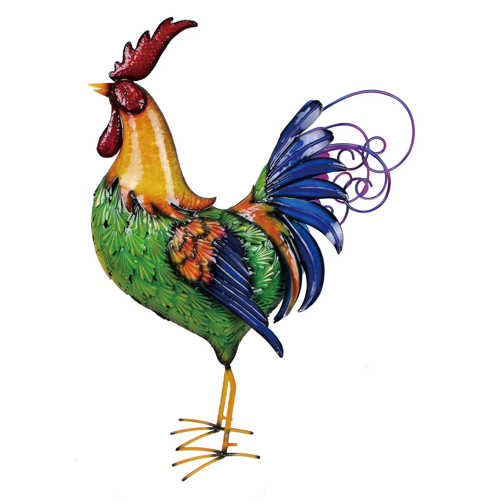 Metal Garden Rooster Statue Z486