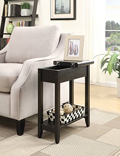Black Flip Top End Table D58537