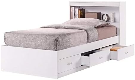 Twin Size Captain Storage Bed in White C203558
