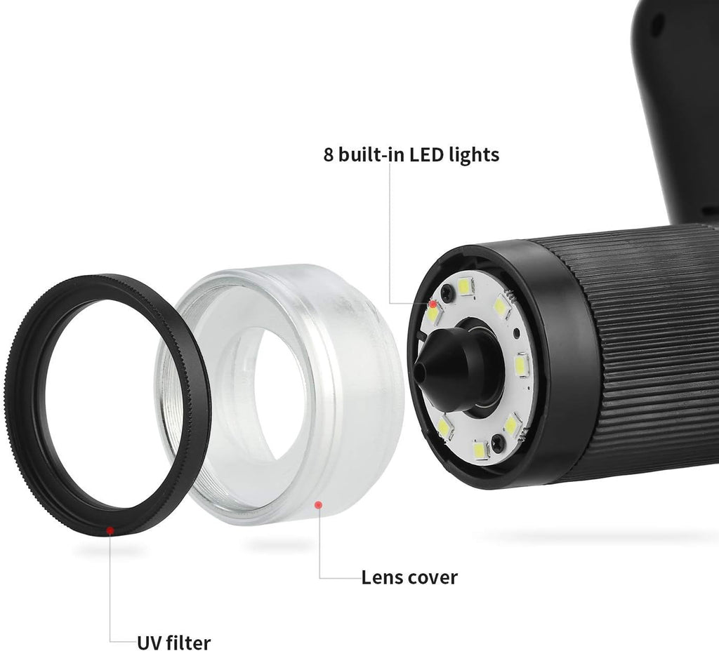 Black 7 inch LCD 1080P Digital Microscope with 200X Magnification L811929