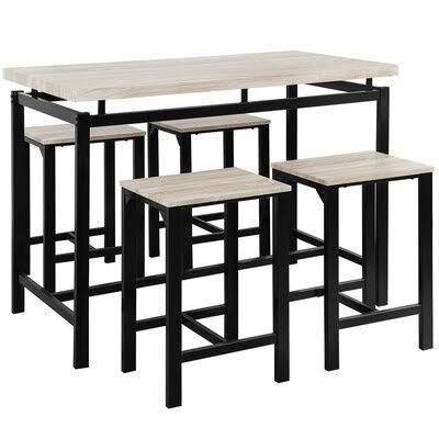 Beige 5 Piece Counter Height Dining Set D43737