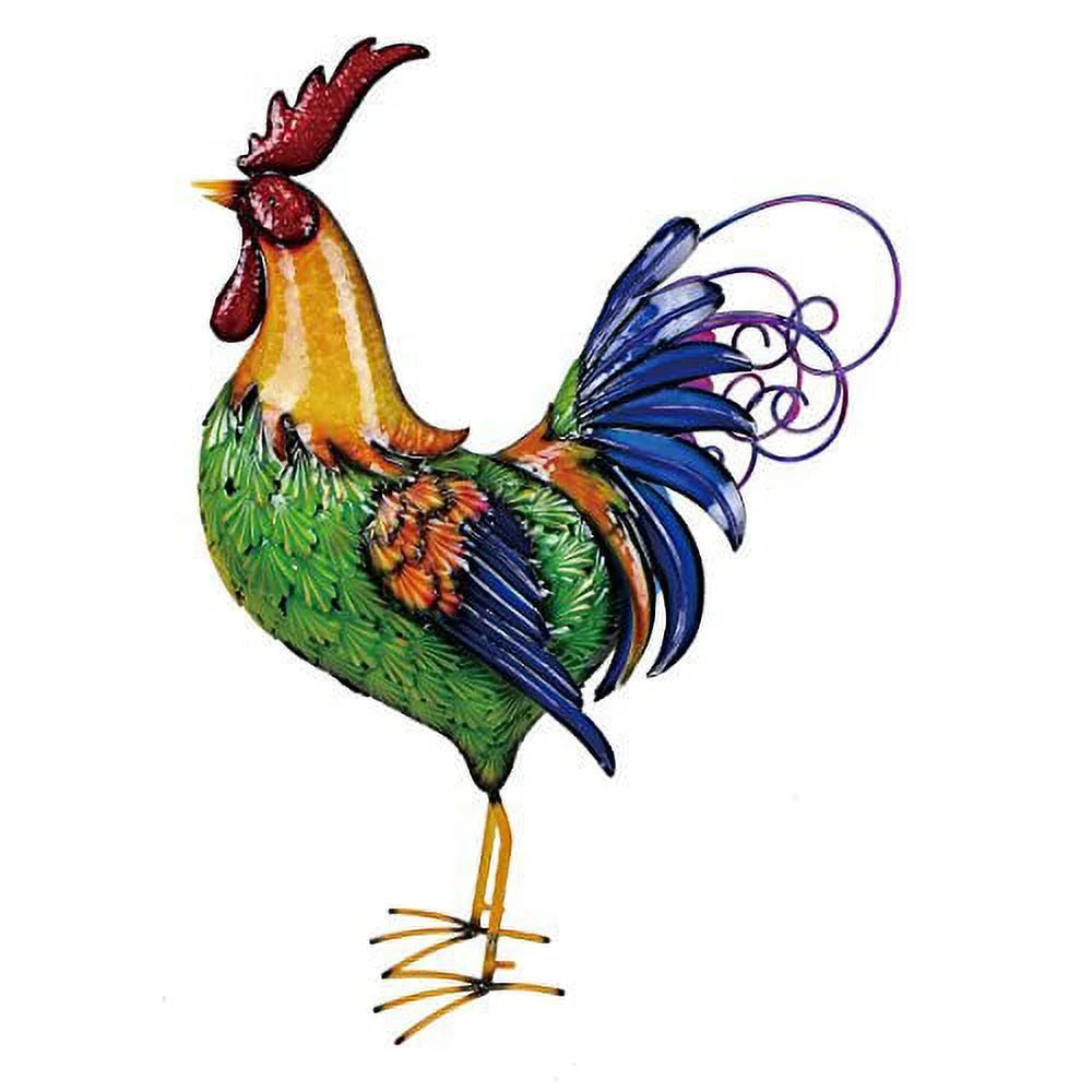 Metal Garden Rooster Statue Z486