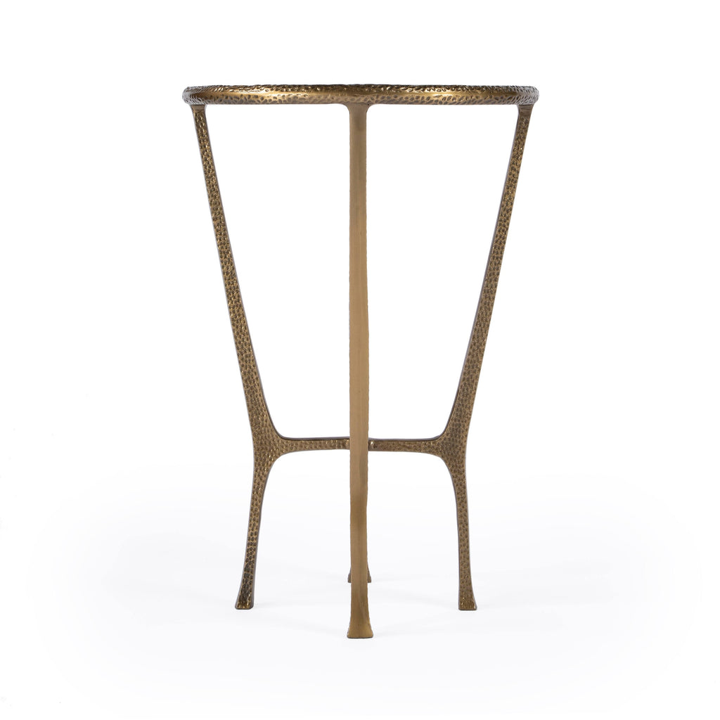 Metal & Stone End Table Z945